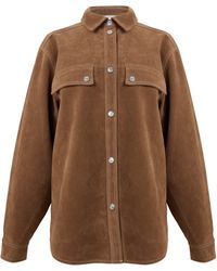 GOOD AMERICAN - Good Suede Overshirt Ld64 - Lyst