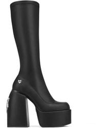 Naked Wolfe - Spice Faux-leather Knee-thigh Heeled Boots - Lyst