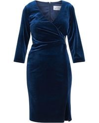 Gina Bacconi - Rachael Velvet Dress With Trim - Lyst