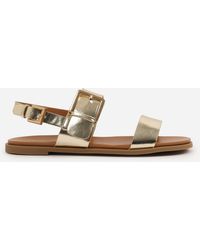 Where's That From - Wide-Fit-Metallic Pu Camilla Classic Flat San - Lyst
