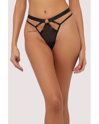 Wolf & Whistle - Alexa Mesh Overlay Thick Strap Thong - Lyst