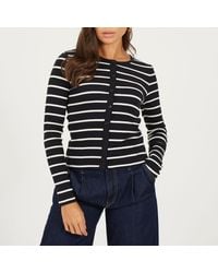 Brave Soul - Bs Long Sleeve Button Down Striped Jersey Top - Lyst