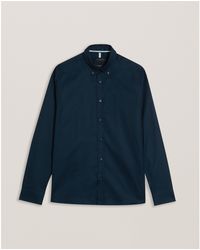 Ted Baker - Allardo Premium Long-Sleeve Oxford Shirt - Lyst