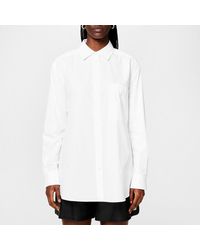 HUGO - Oversize Long-Sleeve Plain Shirt - Lyst
