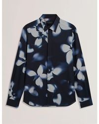 Ted Baker - Long Sleeve Floral Patterned Shirt - Lyst