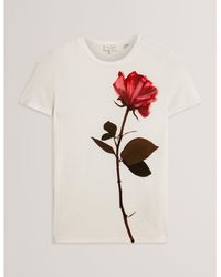 Ted Baker - Ted Floral Print Tee Ld71 - Lyst
