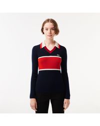 Lacoste - Long-Sleeve Contrast T-Shirt - Lyst