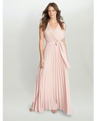 Gina Bacconi - Chelsey Maxi Dress With Pleat Skirt - Lyst