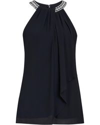 Gina Bacconi - Elle Halter Top With Beaded Neck - Lyst