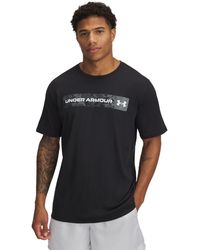 Under Armour - Camo Chest Stripe Short Sleeve Marine Od - Lyst