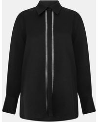 BOSS - Beina Long Sleeve Long Blouse - Lyst