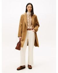 Tommy Hilfiger - Belted Double-Breasted Tailored Fit Overcoat - Lyst