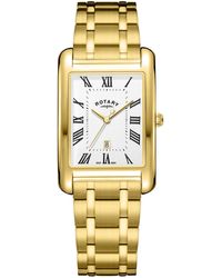 Rotary - Heritage Astoria Rectangular Ss Watch - Lyst