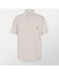 GANT - Regular Fit Striped Classic Oxford Short Sleeve Shirt - Lyst