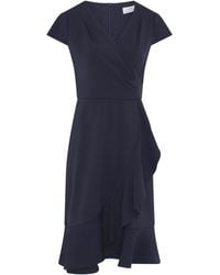 Gina Bacconi - Marinella Ruffle Hem Crepe Dress - Lyst