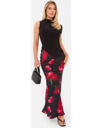 I Saw It First - Satin Bias Cut Maxi Skirt - Lyst