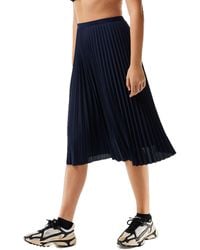 Lacoste - Long Pleated Skirt - Lyst