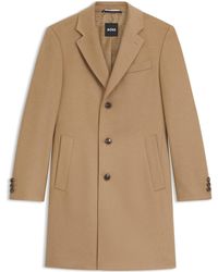 BOSS - Hbb Hyde Long Sleeve Lapel Overcoat - Lyst