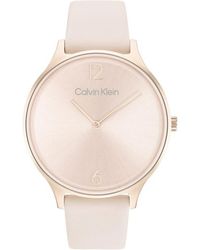 Calvin Klein - Ladies Leather Strap Watch - Lyst