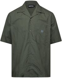 DIESEL - S-Mac-B-Out Camicia Short Sleeve Plain Shirt - Lyst
