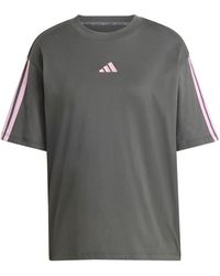 adidas - Essentials 3 Stripe T-Shirt - Lyst