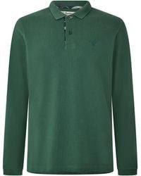 Barbour - Essentials Long Sleeve Polo Shirt - Lyst