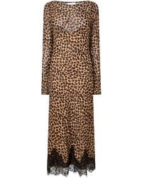 Never Fully Dressed - Leopard Print Short-Sleeve Maxi Dress - Lyst