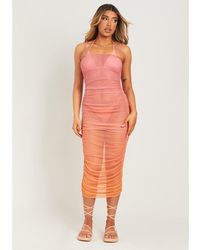Missy Empire - Ombre Print Mesh Midaxi Dress - Lyst