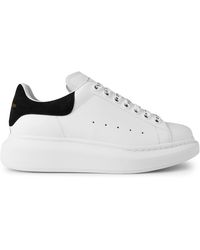 McQueen - Logo Print Leather Oversized Trainers - Lyst