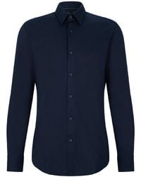 BOSS - Hank Long Sleeve Oxford Shirt - Lyst