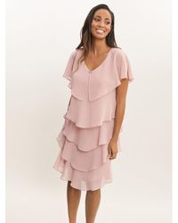Gina Bacconi - Bella Georgette Tiered Dress - Lyst