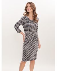 Gina Bacconi - Talaina Printed Jersey Cowl Neck Dress - Lyst