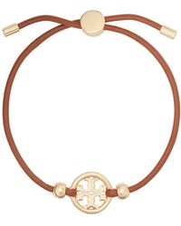 Tory Burch - Miller Slider Adjustable Leather Bracelet - Lyst