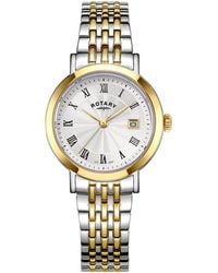 Rotary - Ladies Heritage Two Tone Ss Bracelet Watch - Lyst