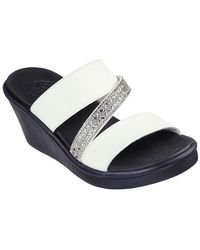 Skechers - Embellished Asymmetrical Slide W Lu Walking Sandals - Lyst