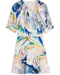 Ted Baker - Ritahh Art Print Belted Mini Dress - Lyst