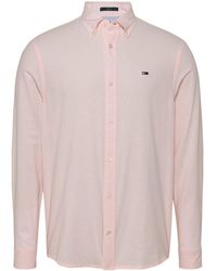 Tommy Hilfiger - Regular Linen Long-Sleeve Plain Shirt - Lyst