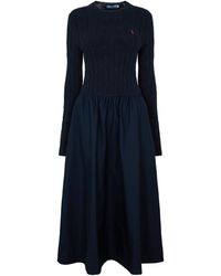 Polo Ralph Lauren - Cable-Knit Cotton Dress - Lyst