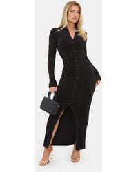 I Saw It First - Long Sleeve Button Maxi Dress - Lyst