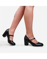 Where's That From - Wheres Block Heel Mary Jane Pumps - Lyst