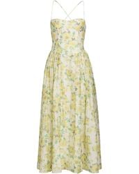 Bardot - Estie Printed Floral Cotton Evening Maxi Dress - Lyst