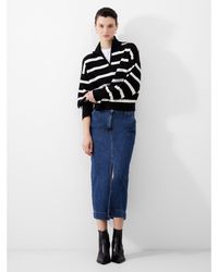 French Connection - Vhari Half-Zip Crew Neck Jumper - Lyst