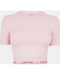 Calvin Klein - Mod Tape Crop Tops - Lyst