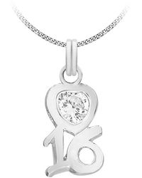 Be You - Sterling Cz '16' Necklace - Lyst