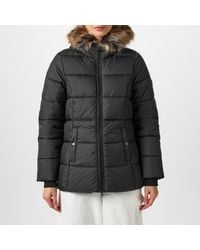 Barbour - Midhurst Quilted Faux Fur Hood Short Puffer Jacket - Lyst