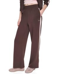DKNY - Sport Striped Fleece Open-Hem Wide-Leg Joggers - Lyst