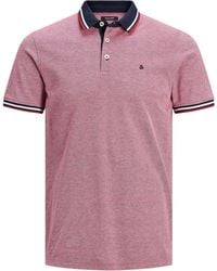 Jack & Jones - Paulos Tipped Pique Short Sleeve Polo Shirt - Lyst