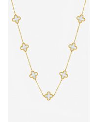 Jon Richard - Waterproof Mother Of Pearl Clover Necklace - Lyst