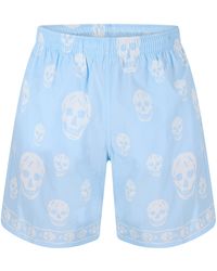 McQueen - Alex Classic Skull Swim Shorts - Lyst