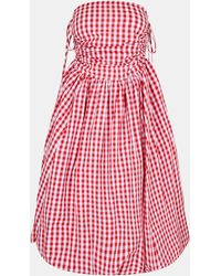 Amy Lynn - Amy Lynn Alexa Shoulder Tie Ultra Mini Peplum Dress - Lyst
